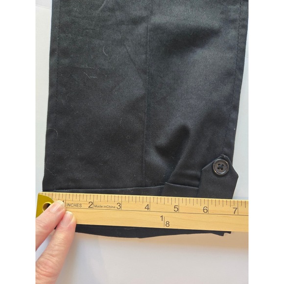 1775 Black Cropped Pants Womens Size 14 Button Detail Career Casual - Picture 8 of 13